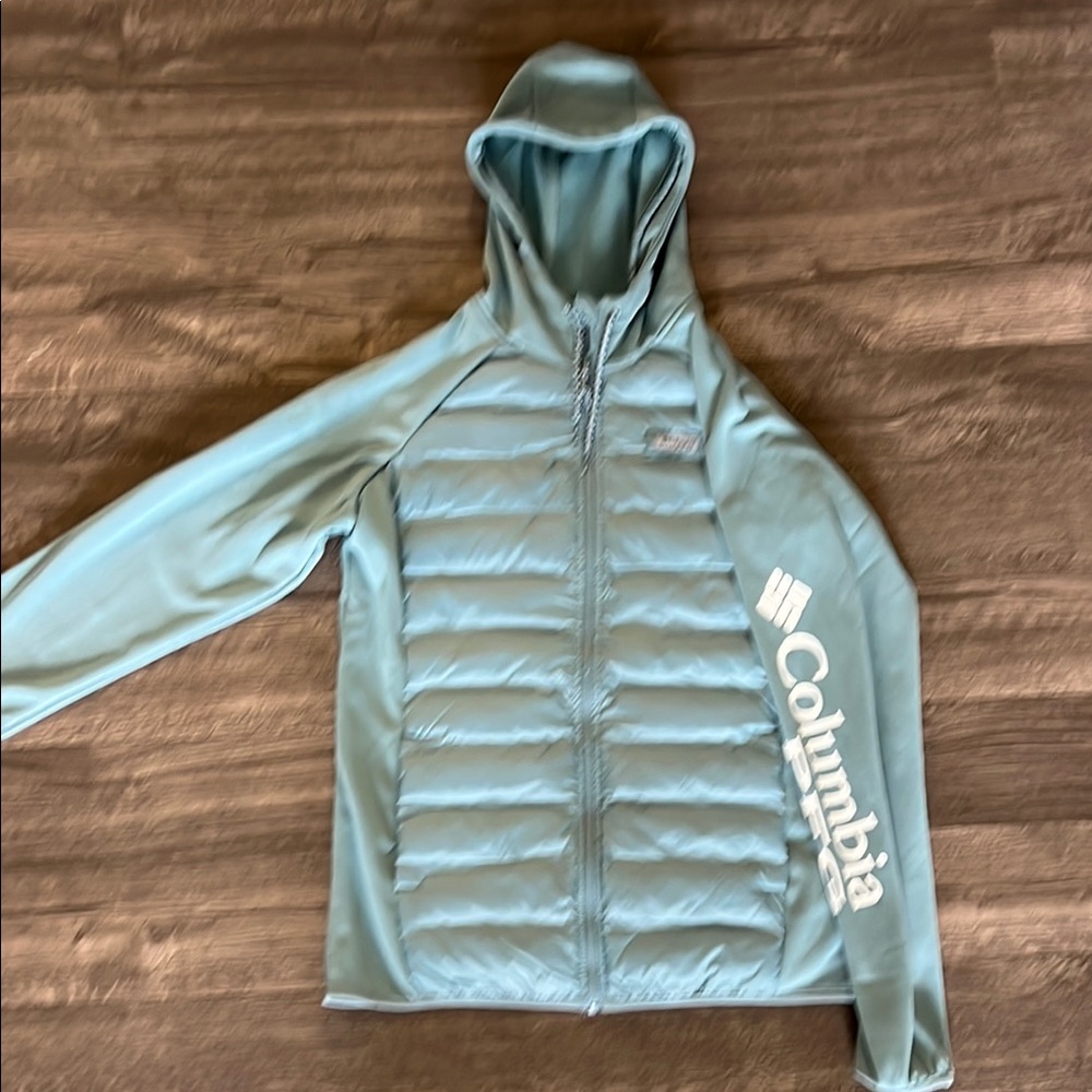 Columbia Light Blue Hooded Jacket